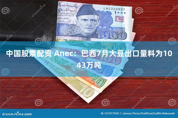 中国股票配资 Anec：巴西7月大豆出口量料为1043万吨