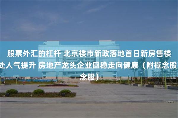 股票外汇的杠杆 北京楼市新政落地首日新房售楼处人气提升 房地产龙头企业回稳走向健康（附概念股）